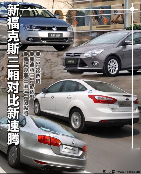 1.6L该选谁 2012款福克斯三厢对比新速腾(0) 大家车网