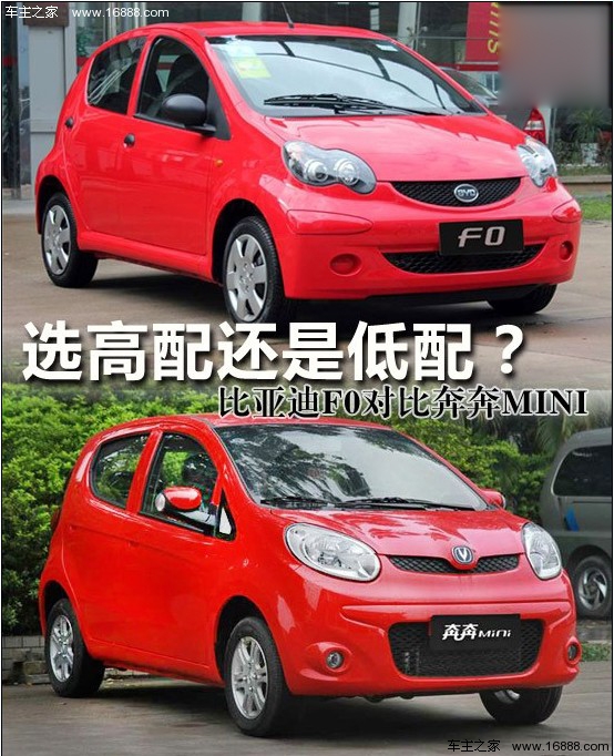 选高配还是低配?比亚迪F0对比奔奔MINI(0) 大家车网