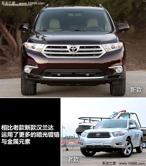 改头换面 中华网汽车对比解析新老款汉兰达_行