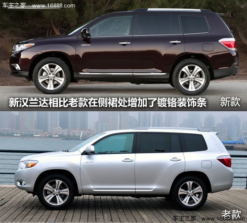 改头换面 中华网汽车对比解析新老款汉兰达_行