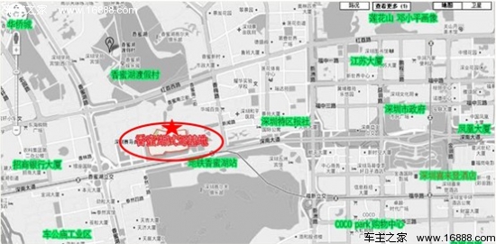 路线   深南大道右侧,香蜜湖度假村内,深圳地铁一号线香蜜湖站地铁口